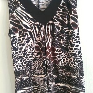 Judith Sleeveless Animal print Blouse